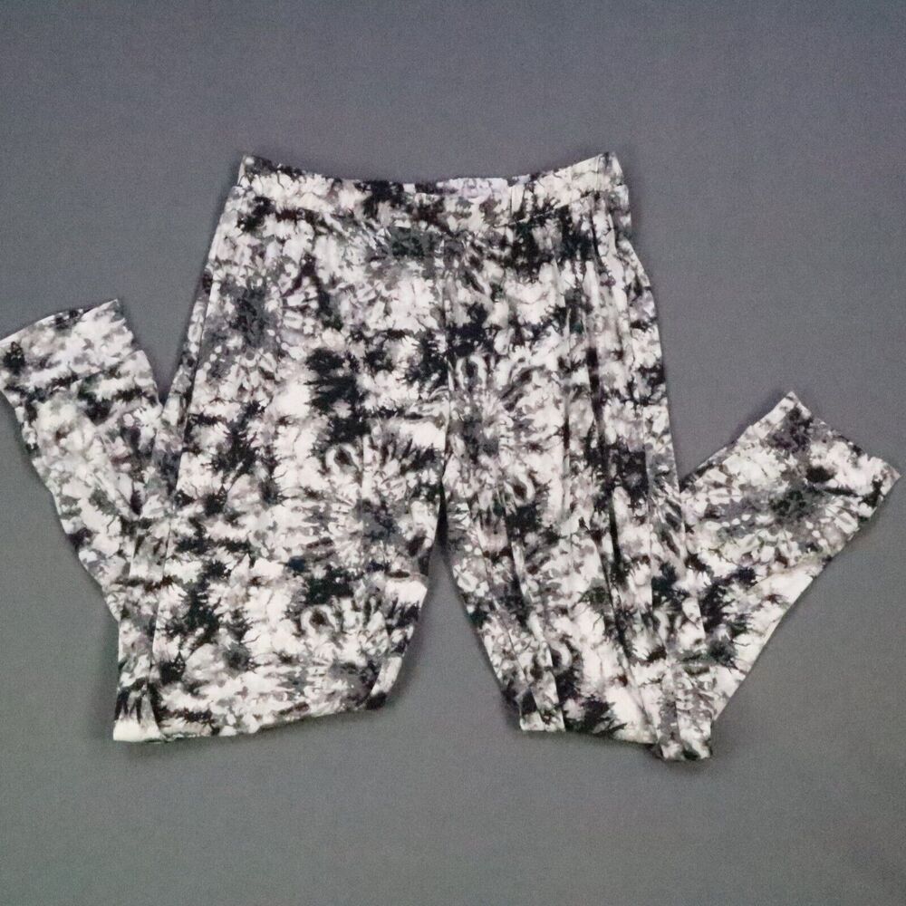 Bobbie Brooks Black & White Marbled Women's Leggings Size XL Long Length